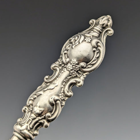 1912 British Antique Pure Silver Handle Shoehorn Button Hook x2 Set Adie & Lovekin